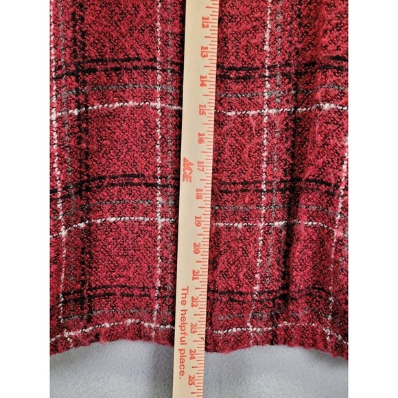 Alfred Dunner Women Size 14P Textured Jacket Red Plaid Lined Full Zip Pockets - Picture 6 of 10